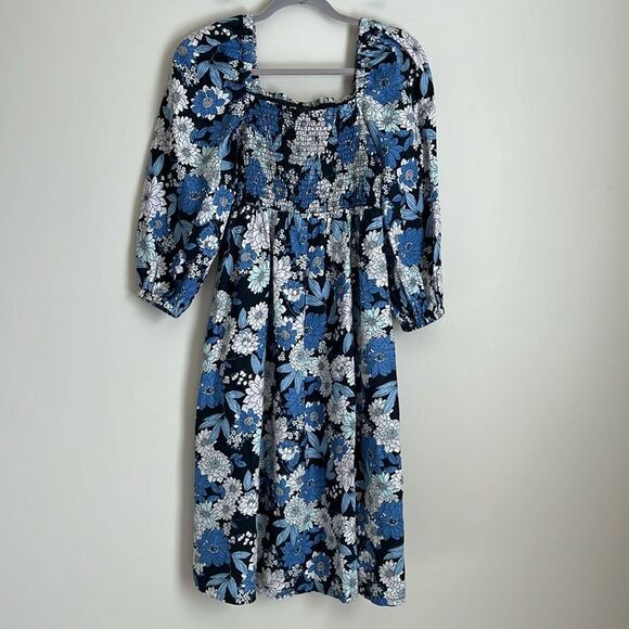 J. Crew Linen Daydream Dress in Zinnia Floral Size Medium Petite - Picture 1 of 11